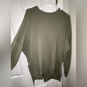 Aerie Sage Green Waffle Knit Sweater